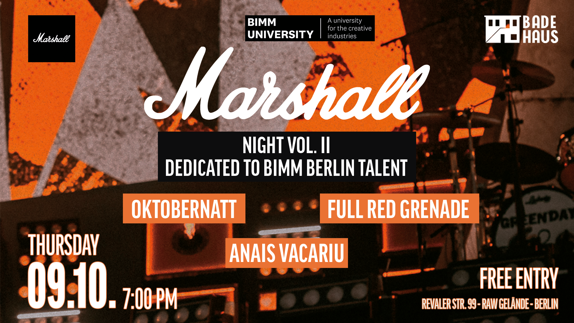 Marshall Nights Vol. II - Dedicated to BIMM Berlin Talent